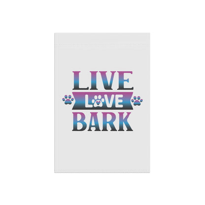 Dog Lovers Garden Banner - 'Live Love Bark' Decorative Flag