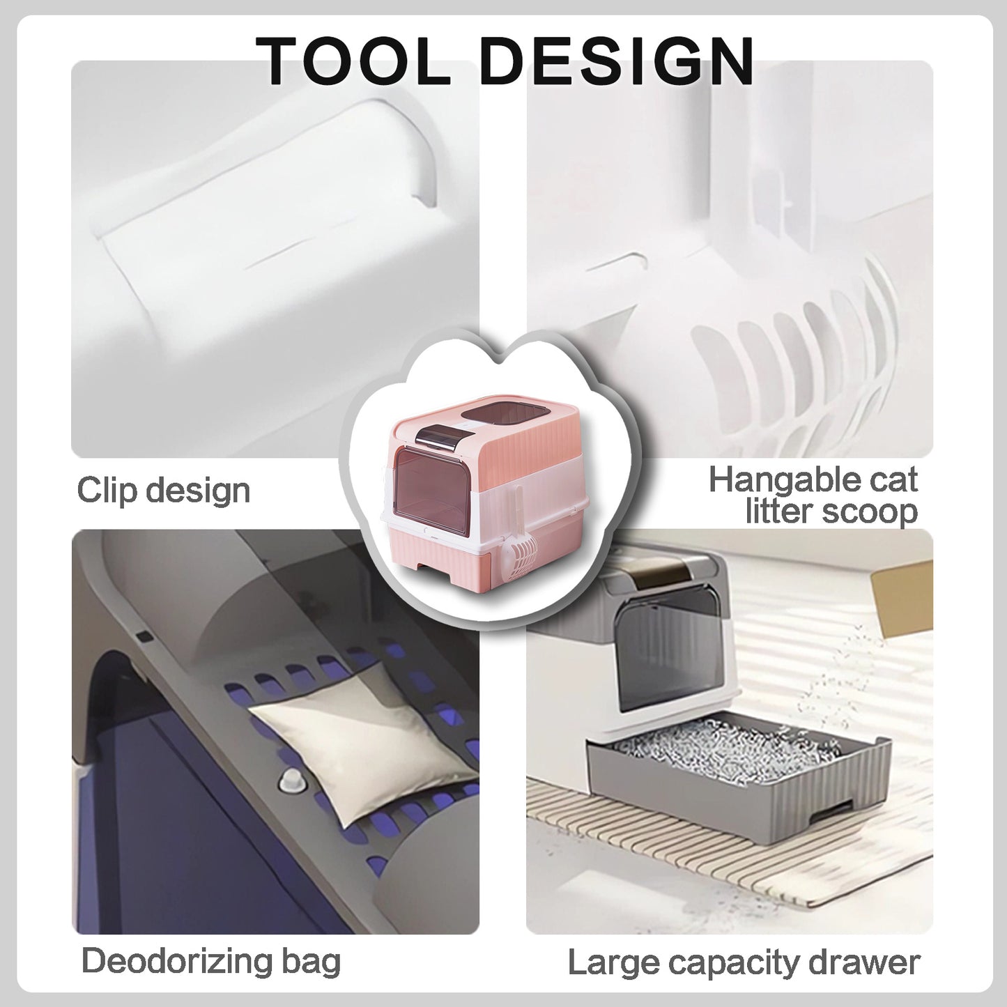 Cat Litter Box - Extra Large with Pull-Out Drawer - Purrfect Pet Haven