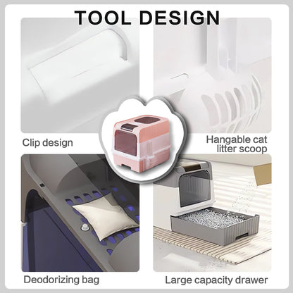 Cat Litter Box - Extra Large with Pull-Out Drawer - Purrfect Pet Haven