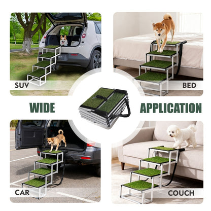 Foldable Dog Ramp for Cars - Portable Stairs for Large Dogs 250lbs - Purrfect Pet Haven