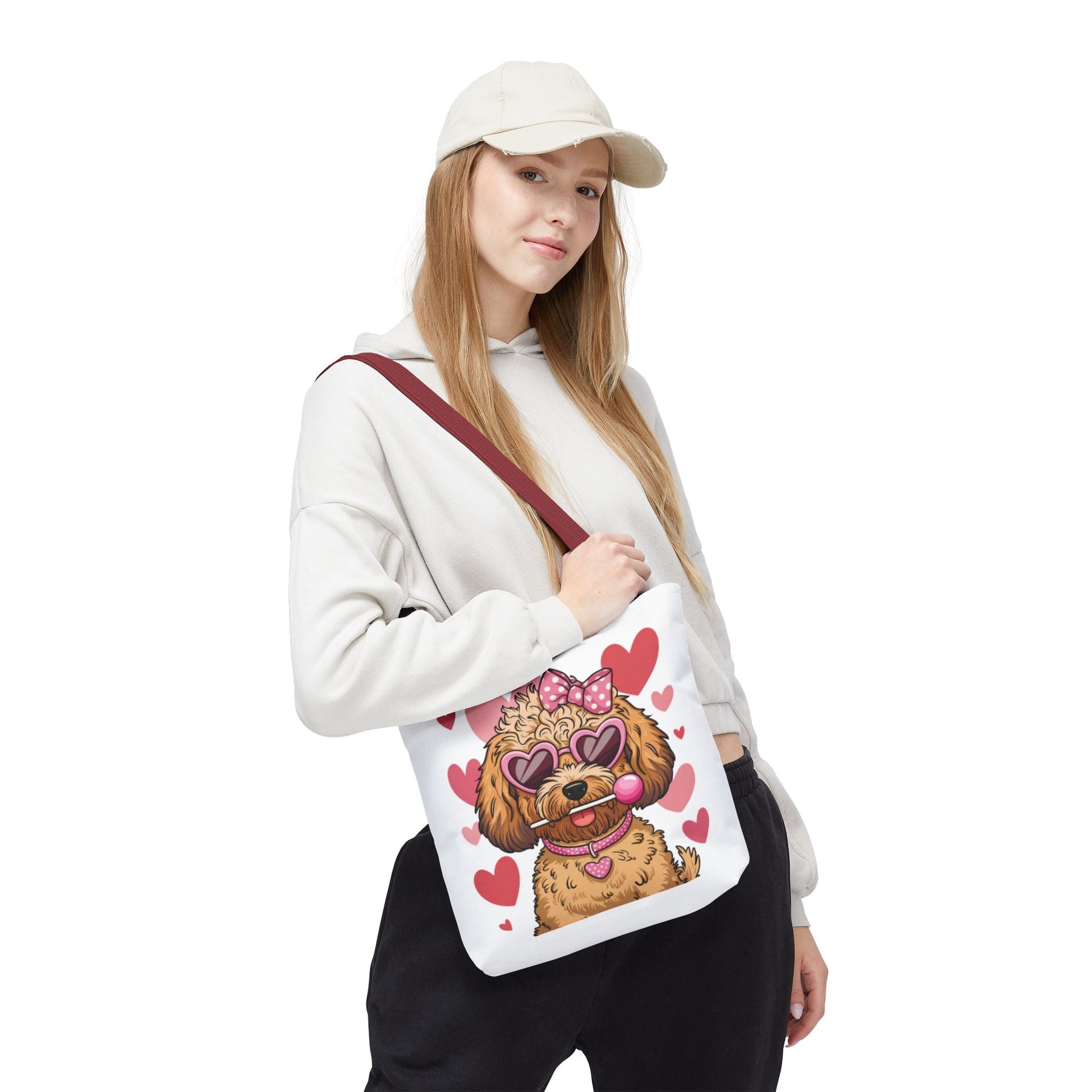 Cute Dog Lover Tote Bag with Heart Design | Purrfect Pet Haven