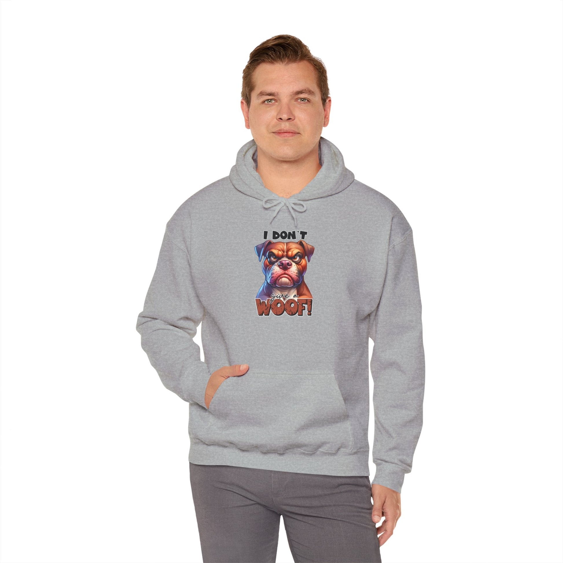 Fun Dog-Themed Unisex Hoodie - "I Don't Give a Woof" | Purrfect Pet Haven