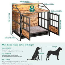 Multi-function Furniture Style Dog Crates With Storage - Premium Wooden Dog Kennel