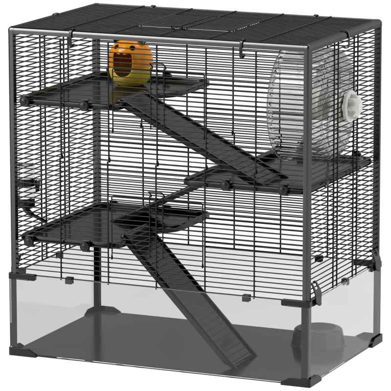 Large Hamster Cage - 4 Tier Deep Tempered Glass Bottom