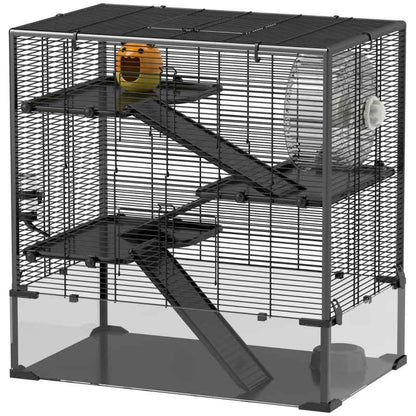 Large Hamster Cage - 4 Tier Deep Tempered Glass Bottom