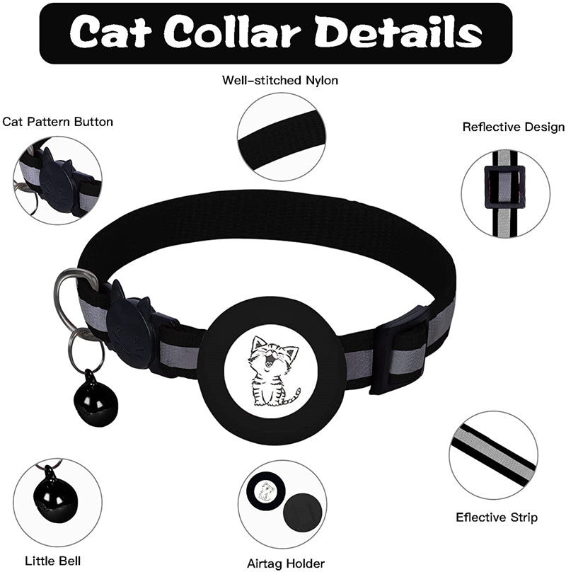 Apple Air Tag Tracker Protective Cover Anti-missing Pet Positioning Reflective Cat Collar