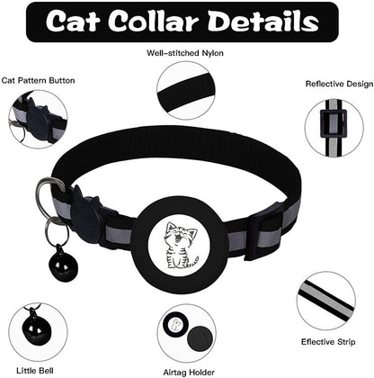 Apple Air Tag Tracker Protective Cover Anti-missing Pet Positioning Reflective Cat Collar