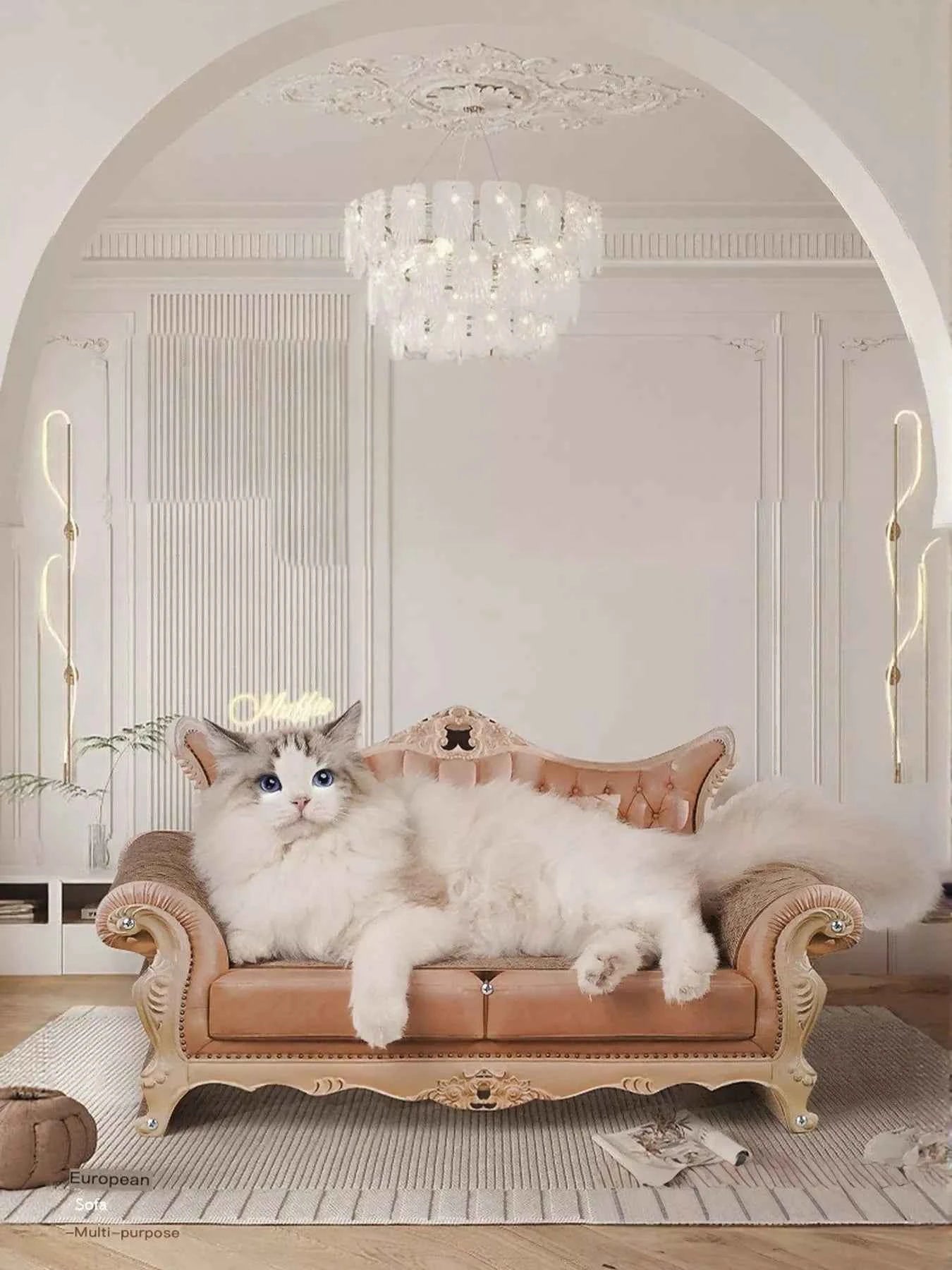 Retro Wear-Resistant Cat Scratcher Lounge