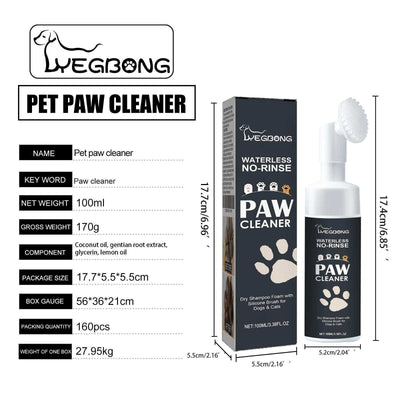 Dog Cat Paw Cleaning, Paw Care, Cleaning Agent