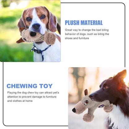 Large Plush Stuffed Animal Interactive Squeaky Dog Chew Toy