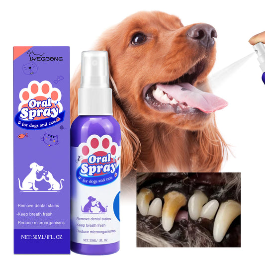 Teeth Cleaning Stain Removal Spray - Fresh Breath Pet Oral Care Spray
