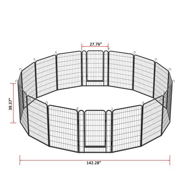 16 Piece Heavy Duty Metal Pet Sports Fence - Exercise Playpen