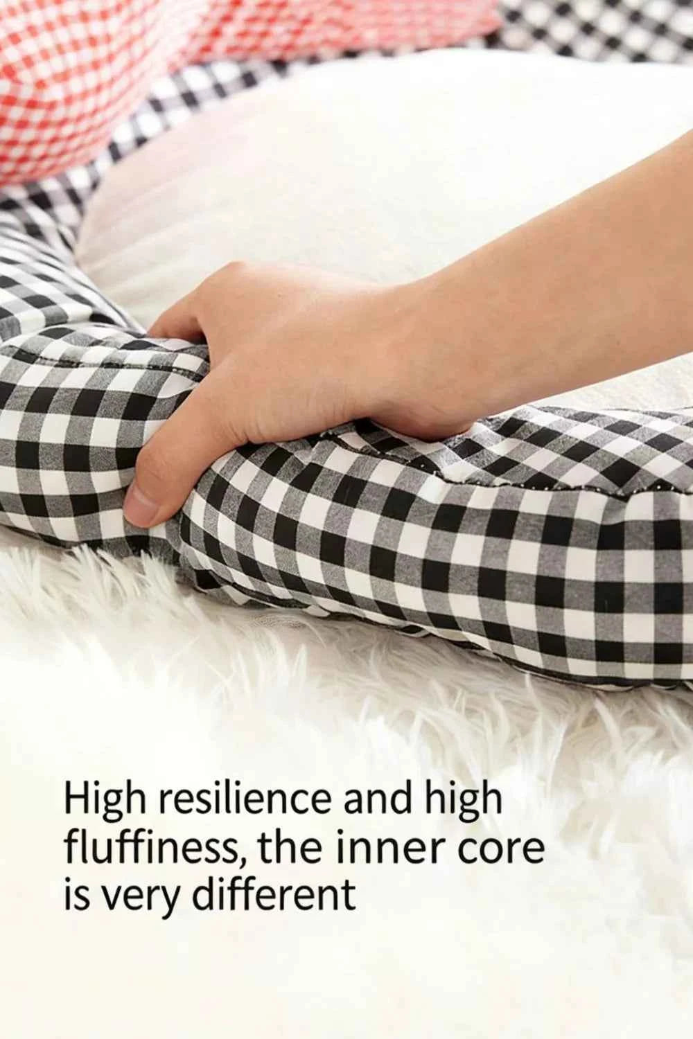 Cartoon Plaid Design Pet Mat with Bow