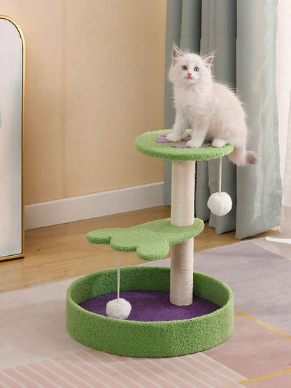 Cat Scratching Post with Cat Bed and Toy