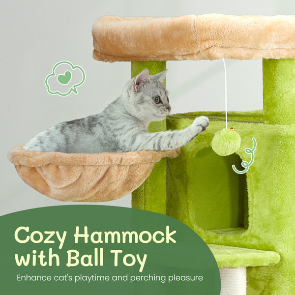 3-inch Yellow-green Speaker-shaped Double-layer Cat House  Hammock Cat Bed