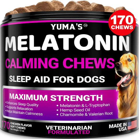 Do Not Sell On Amazon Melatonin Calming Chews For Dogs 170 Chews Dog Stress And Anxiety Relief