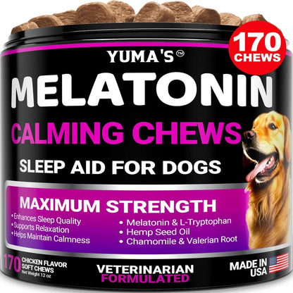 Do Not Sell On Amazon Melatonin Calming Chews For Dogs 170 Chews Dog Stress And Anxiety Relief