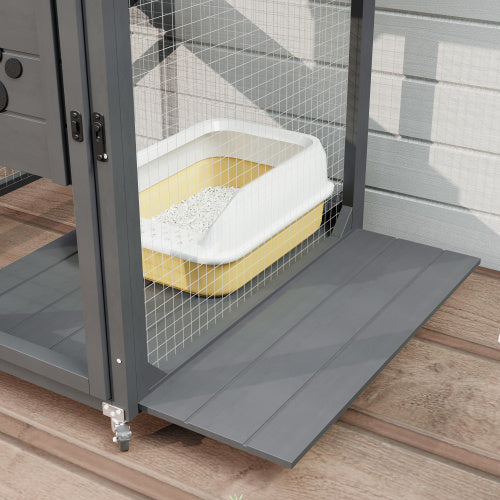 Catio Outdoor Cat Enclosure - 4 Tier Window Access with Wheels