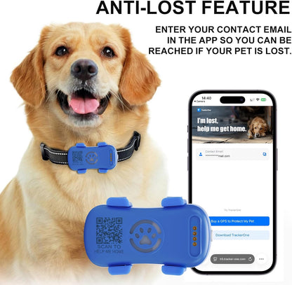 Dog GPS Tracker Real Time - Geofence Sound Light IP67