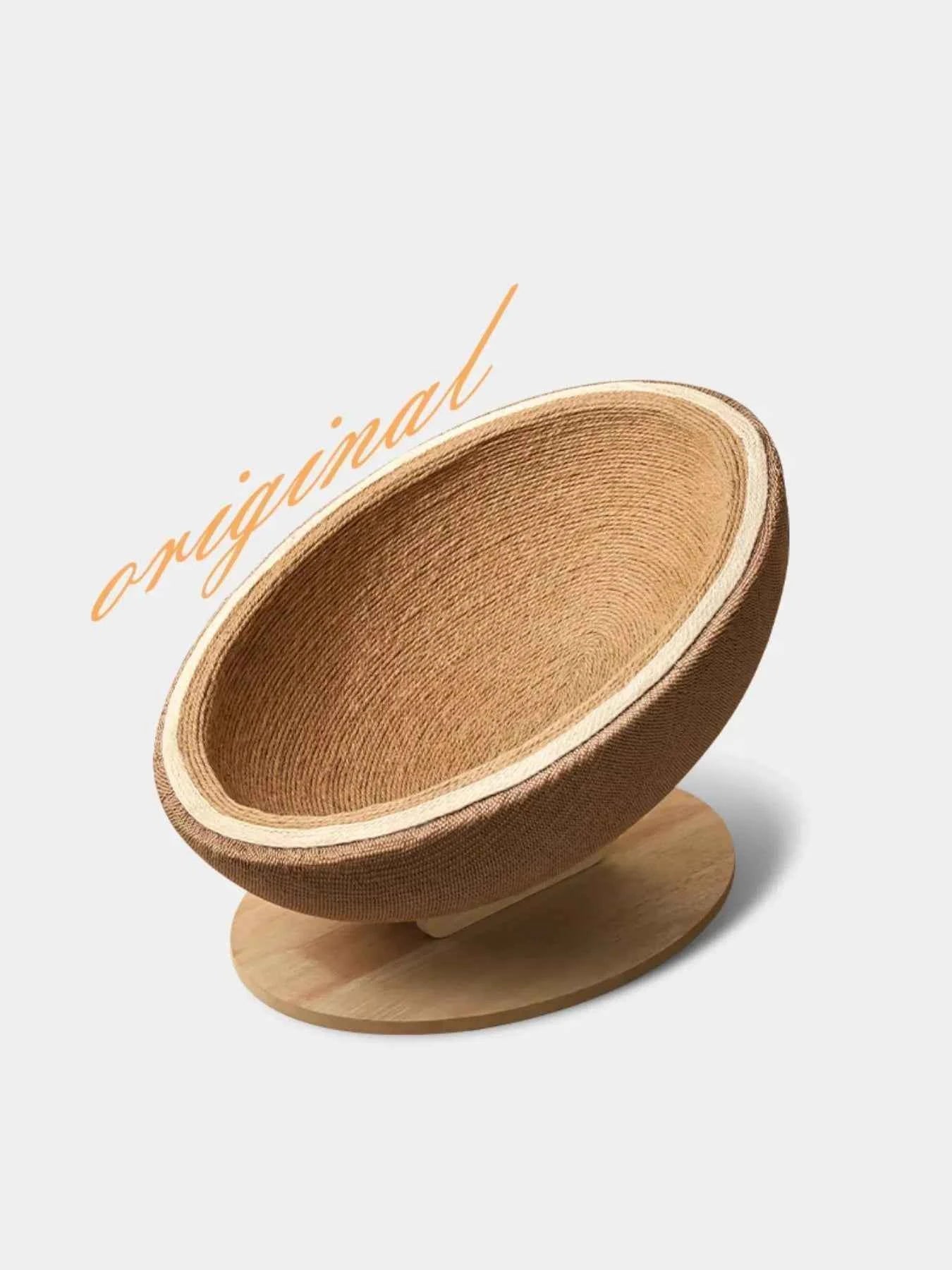 Cat Scratcher Nest Bed - Semi-enclosed with Hemp Rope