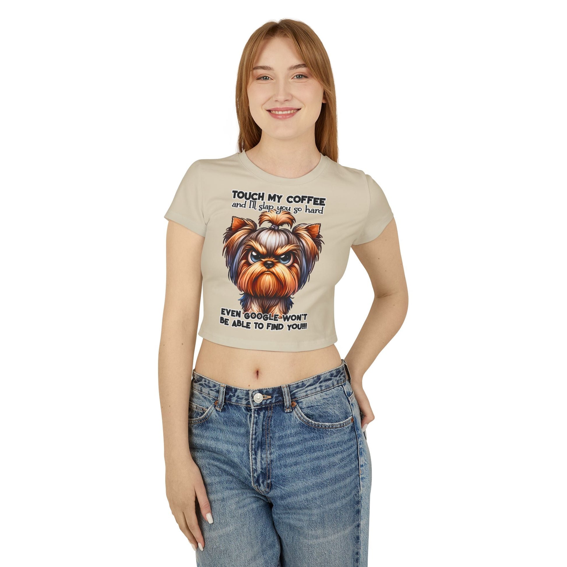 Funny Women Baby Tee - Touch My Coffee and I'll Slap You Hard | Purrfect Pet Haven