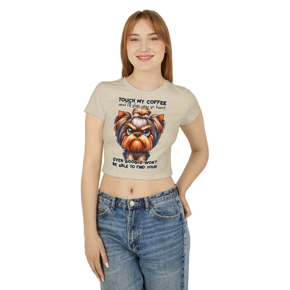 Funny Women Baby Tee - Touch My Coffee and I'll Slap You Hard | Purrfect Pet Haven