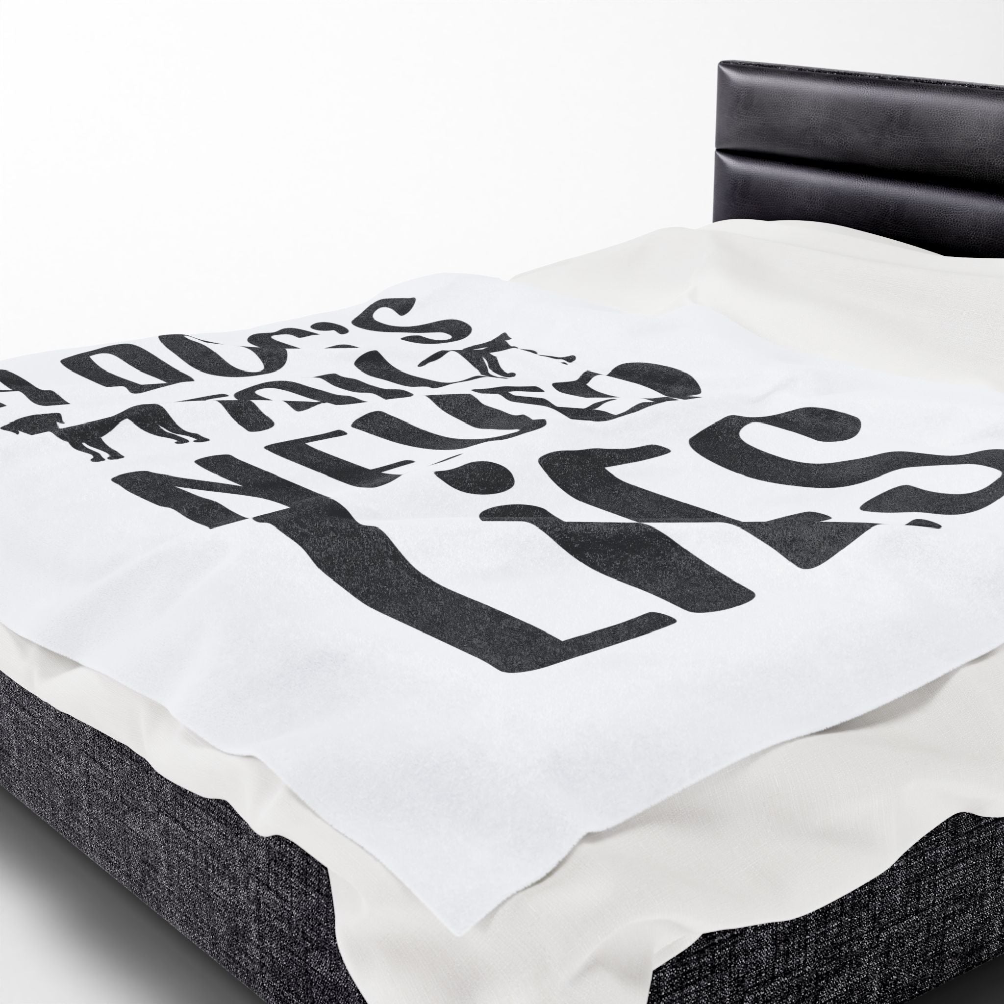 Cozy Velveteen Plush Blanket - "A Dog's Tail Never Lies" - Pet Lover Gift