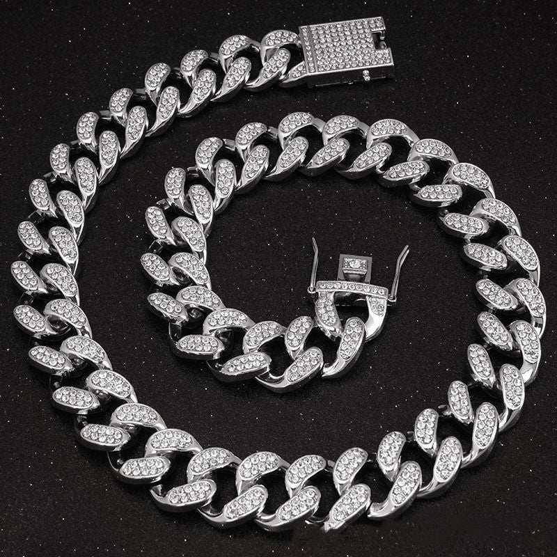 Diamond Bling Dog Cat Collar - Cuban Style Necklace