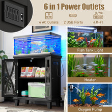 Aquarium Stand 20 Gallon - Rack with 4 AC & 2 USB Outlets