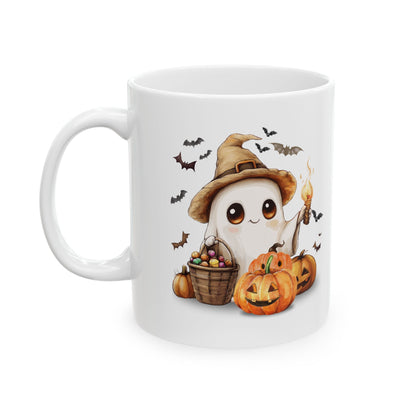 Halloween Scarecrow Ceramic Mug - Fall Coffee Cup Gift