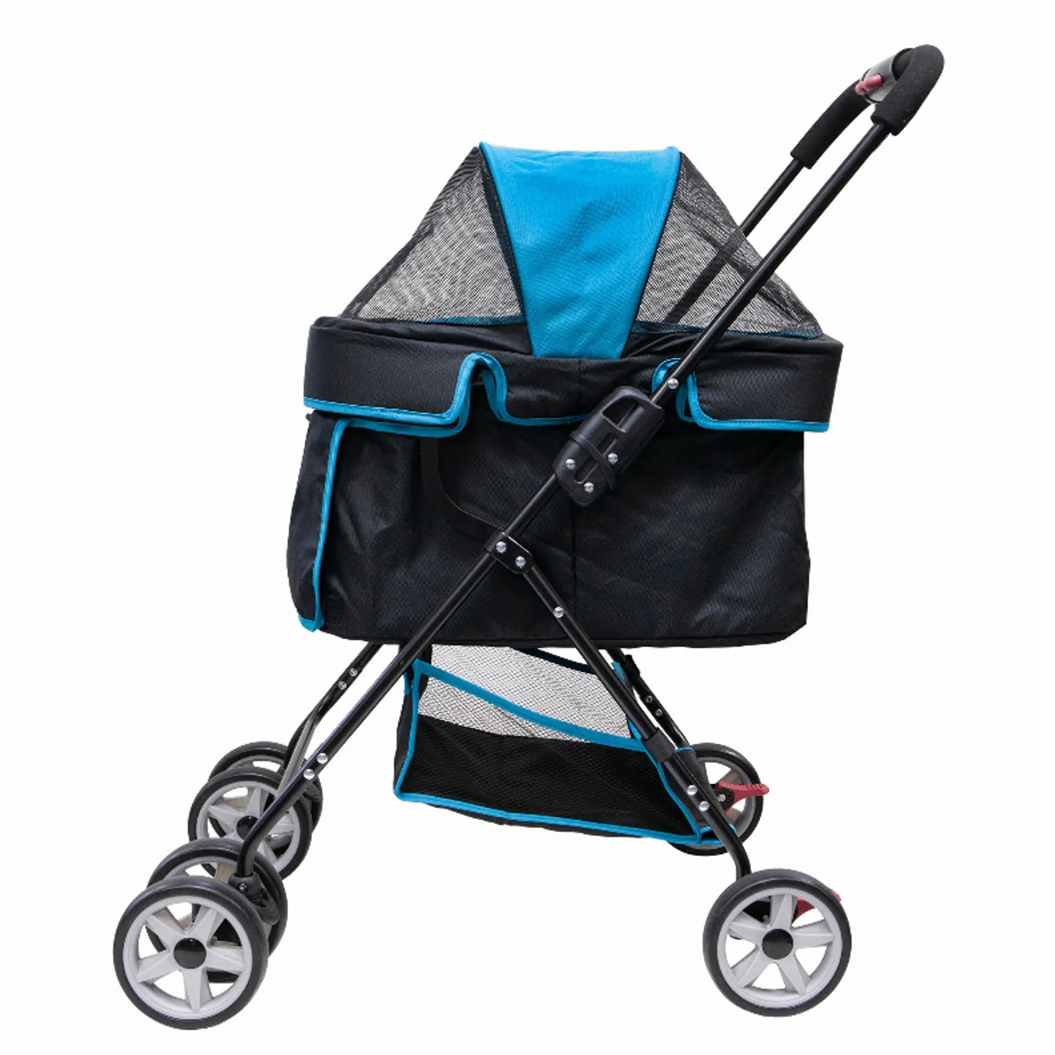 Petique's Swift Pet Stroller with Storage Basket | Purrfect Pet Haven