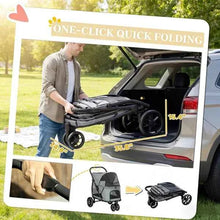 Large Dog Stroller All Terrain - Foldable 44 lb Capacity