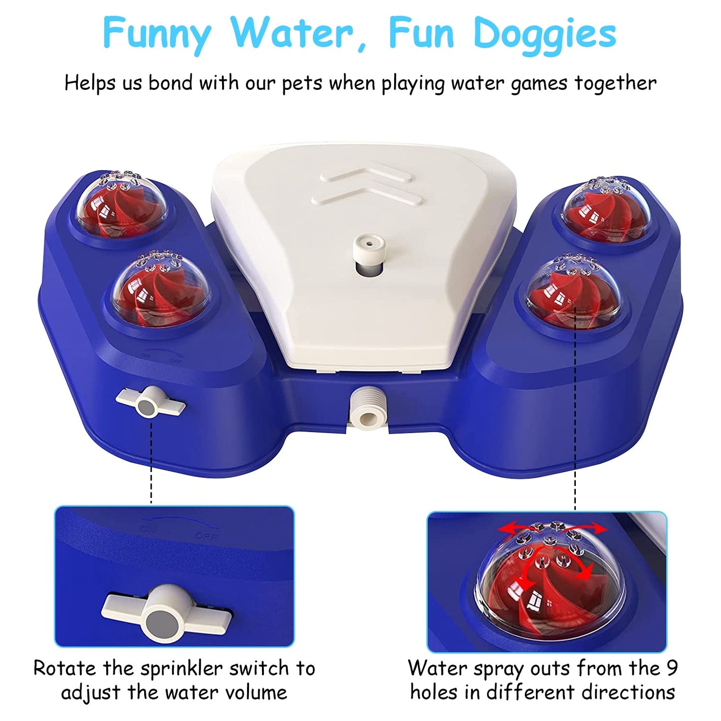 Smart Dog Water Fountain - Step-Activated Outdoor Sprinkler & Dispenser