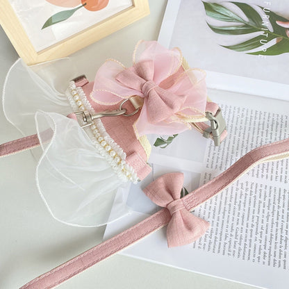 Set of pink hair bows on a magazine with a blurred background