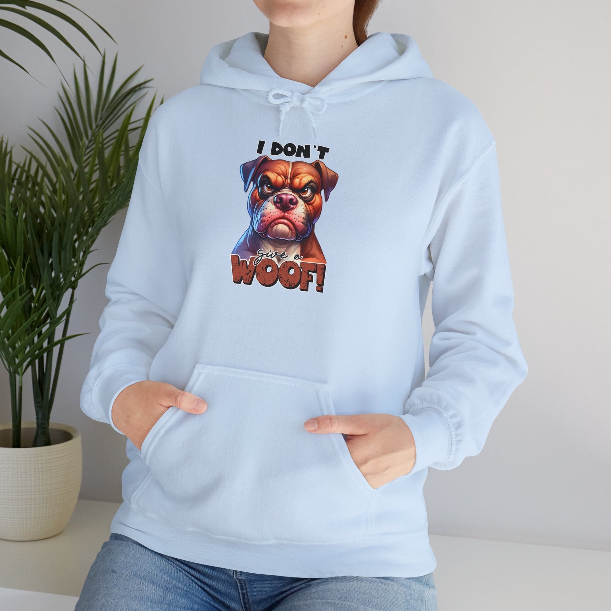 Fun Dog-Themed Unisex Hoodie - "I Don't Give a Woof" | Purrfect Pet Haven
