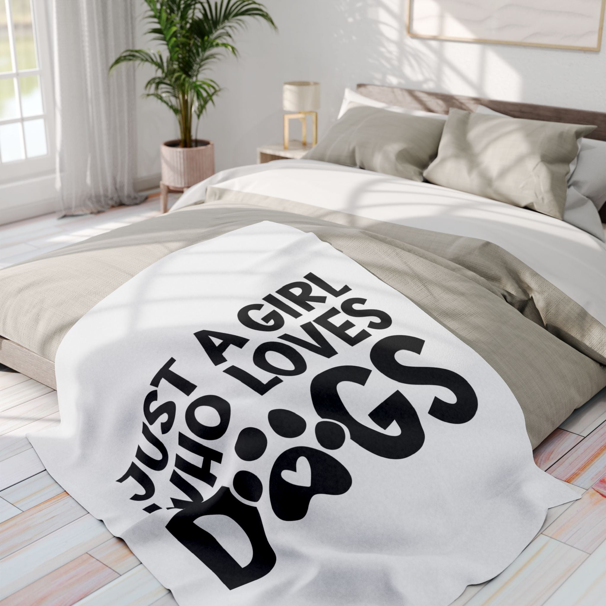 Just a Girl Who Loves Dogs - Fleece Blanket