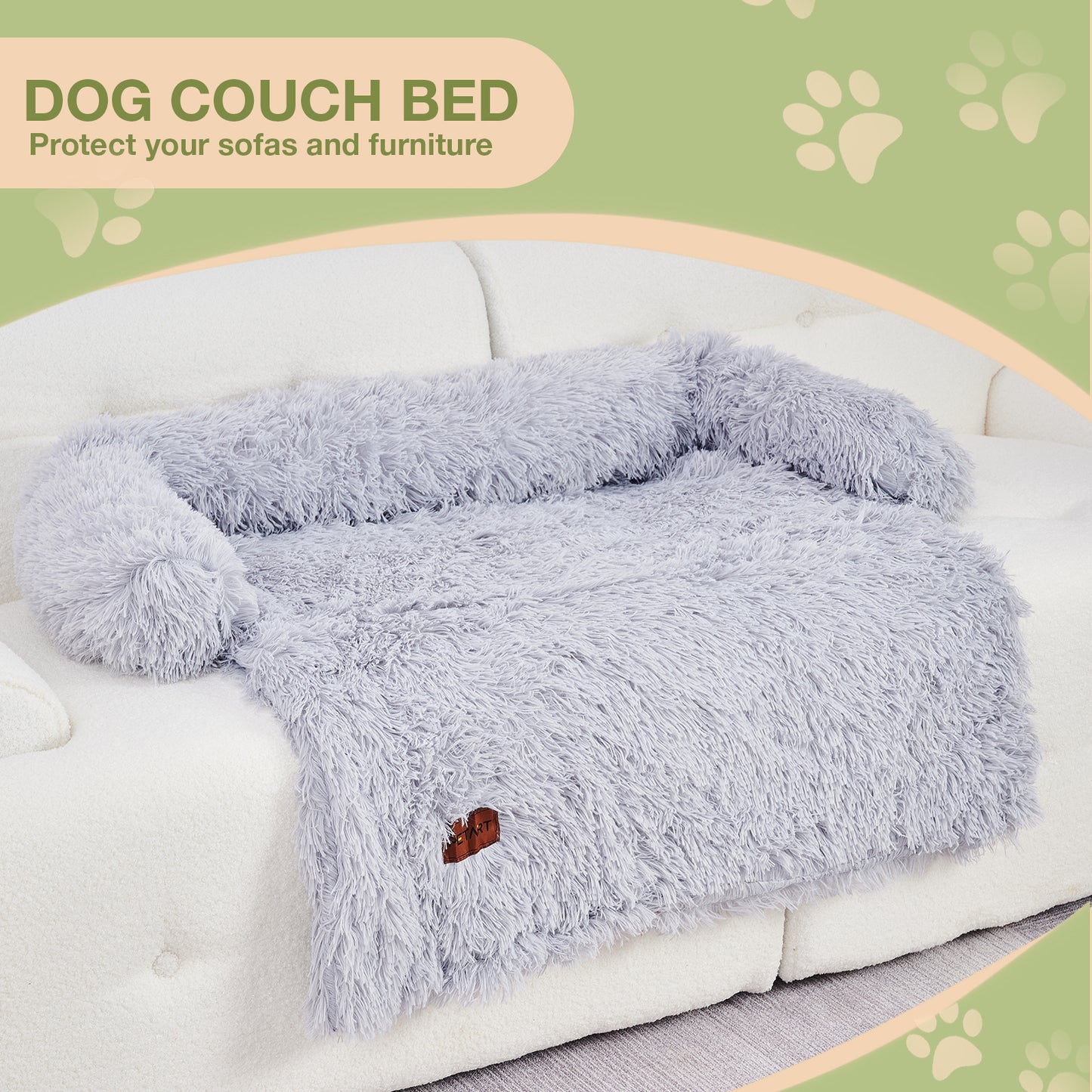 Dog Couch Bed Mat - Fluffy with Blanket