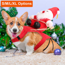 Christmas Santa Pet Outfit - Riding Style Holiday Coat with Bell