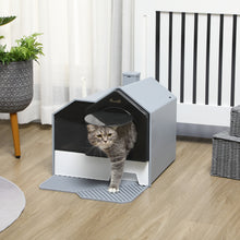 Hooded Cat Litter Box with Drawer & Mat - Odor Control