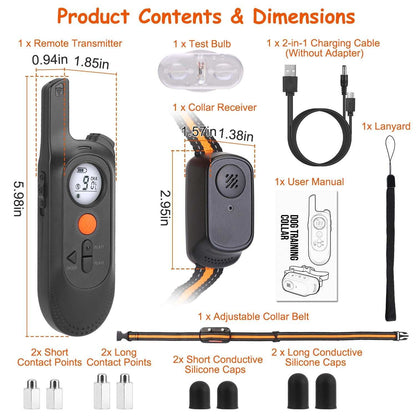 Dog Training Collar - Waterproof Remote With 3 Training Modes