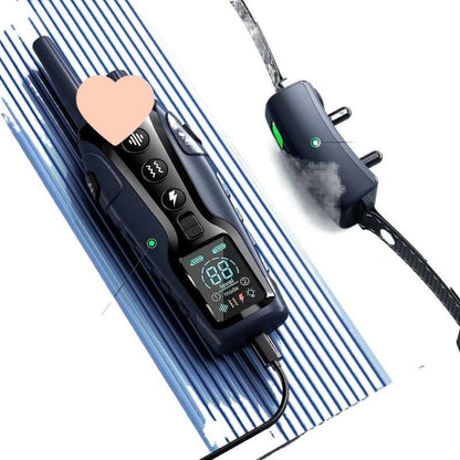 Color Screen Dog Trainer Super Long Remote Control Waterproof Dual Power Display Electric Shock Collar