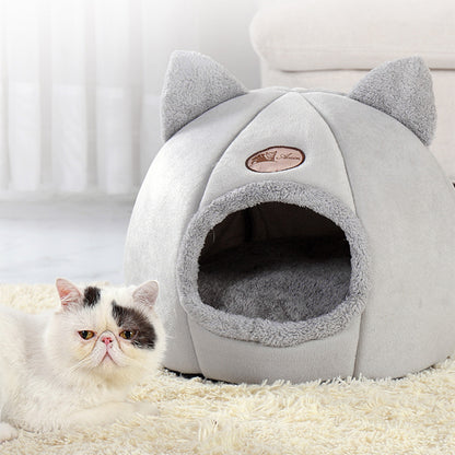 Winter Cat Nest - Large Enclosed Warm Sofa Bed for Cold Weather