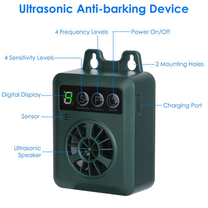 Anti-Barking Device - Ultrasonic Bark Control 49ft Range - Purrfect Pet Haven