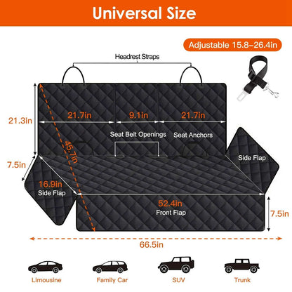 Waterproof Scratch Proof Pet Dog Car Seat Cover Rear Protector Mat