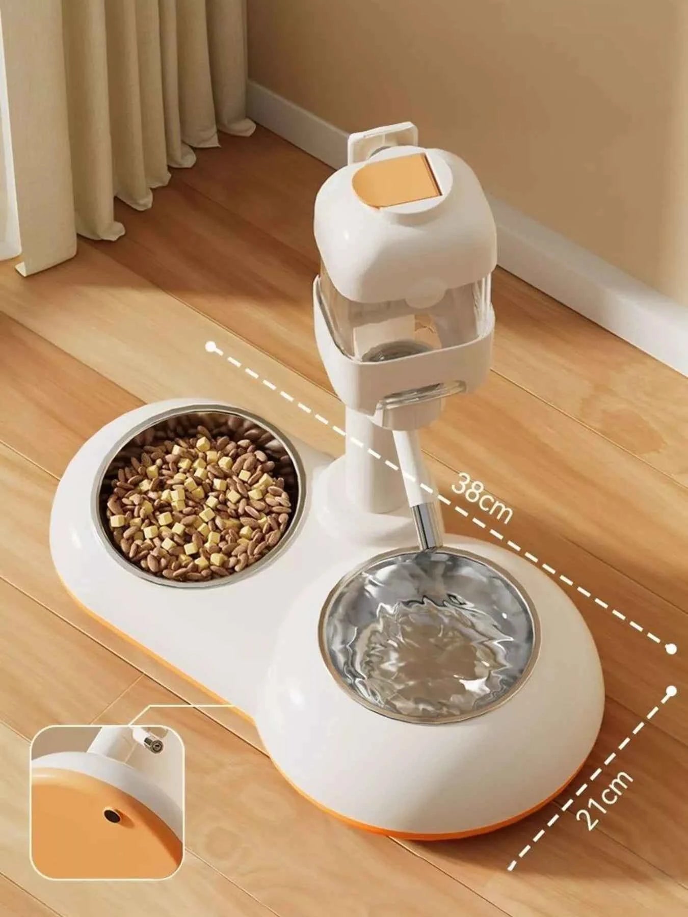 Automatic Pet Food and Water Dispenser Bowl