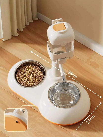 Automatic Pet Food and Water Dispenser Bowl