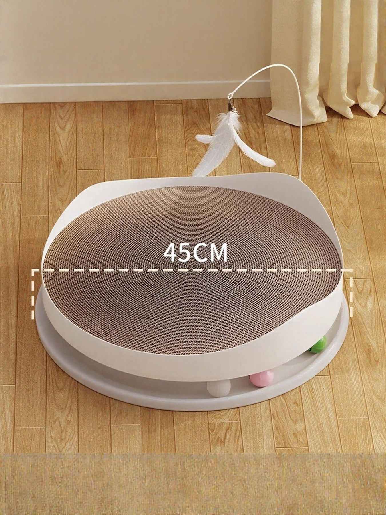 Interactive Round Cat Scratching Board