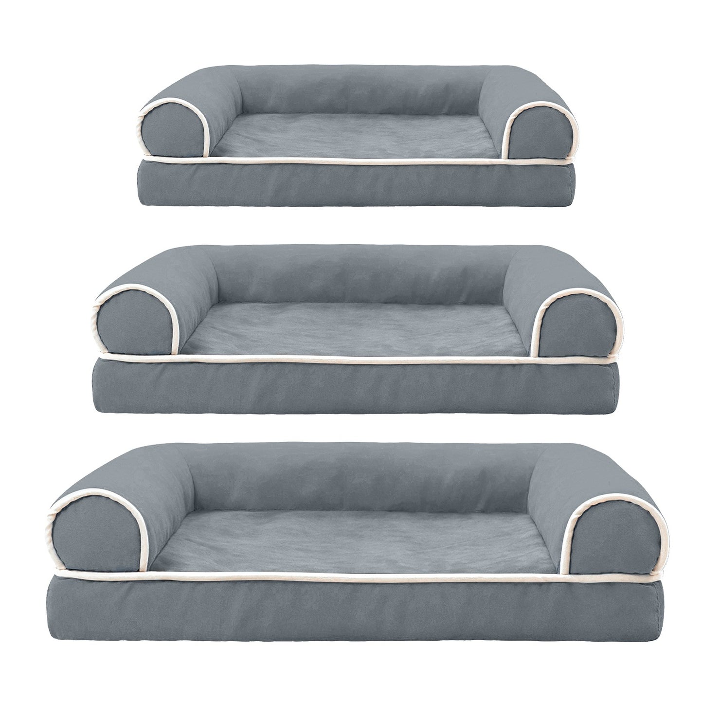 Luxury Dog Bed Sofa - Washable Cover & Egg Crate Memory Foam