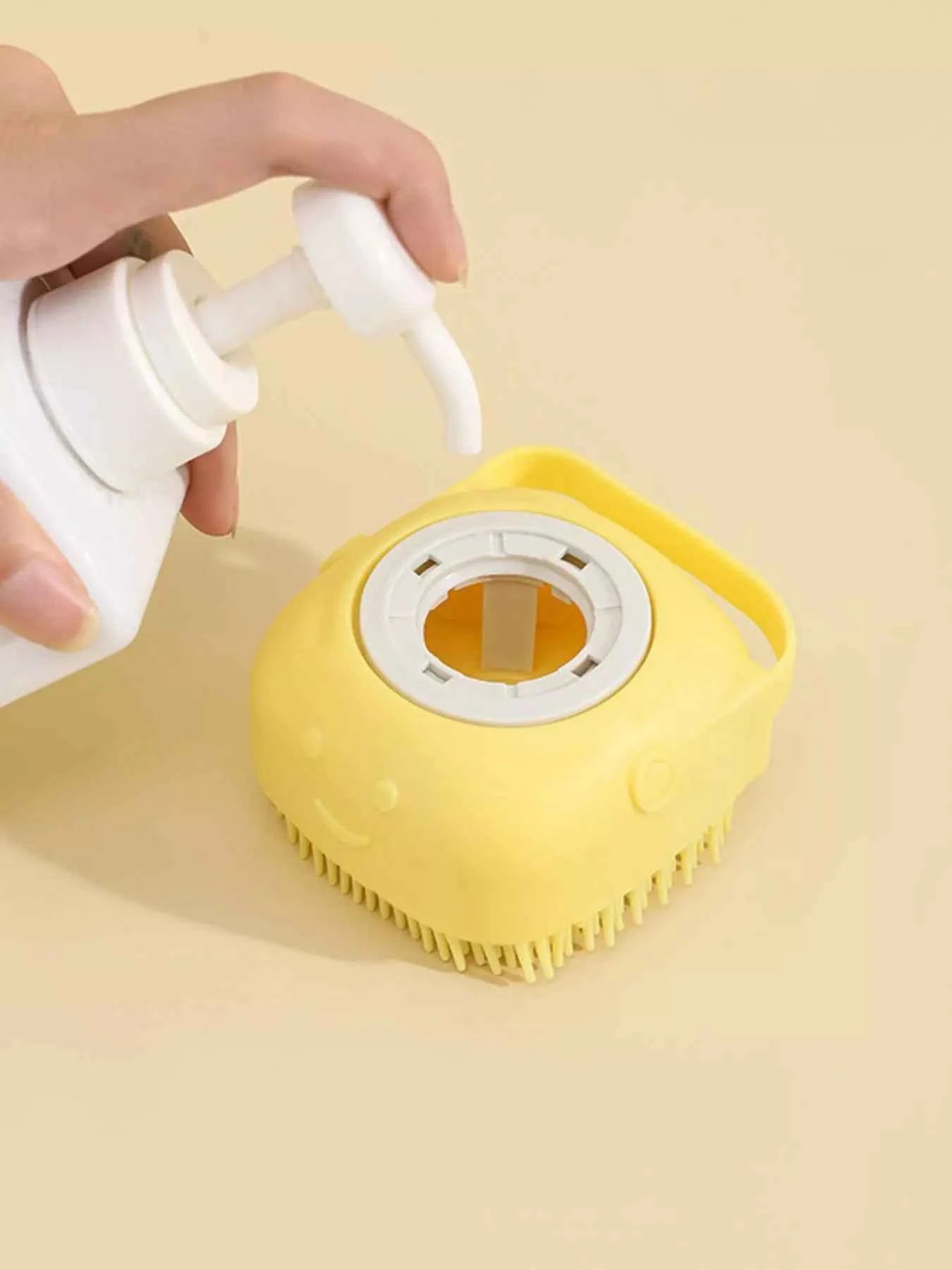 Cute Cartoon Silicone Pet Bath Brush