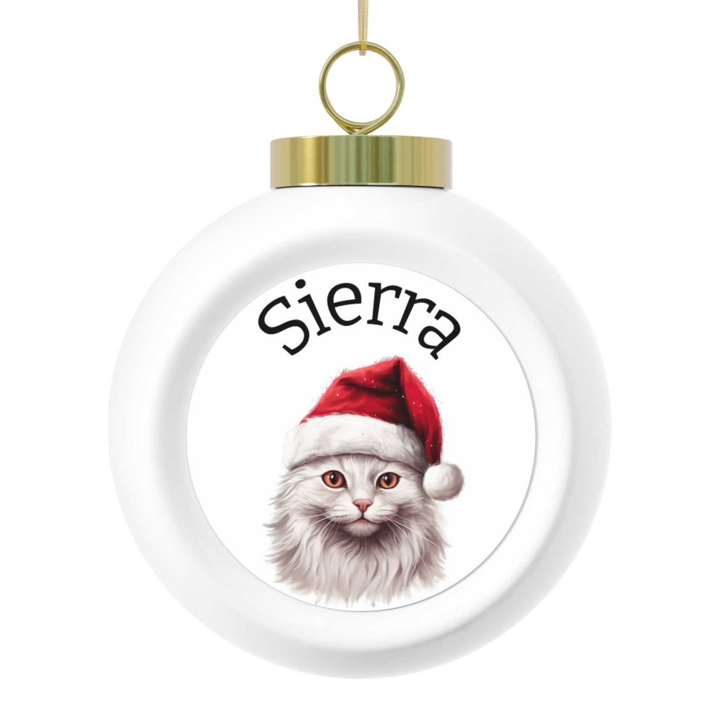 Custom Pet Ball Ornament - Personalized Ceramic Christmas